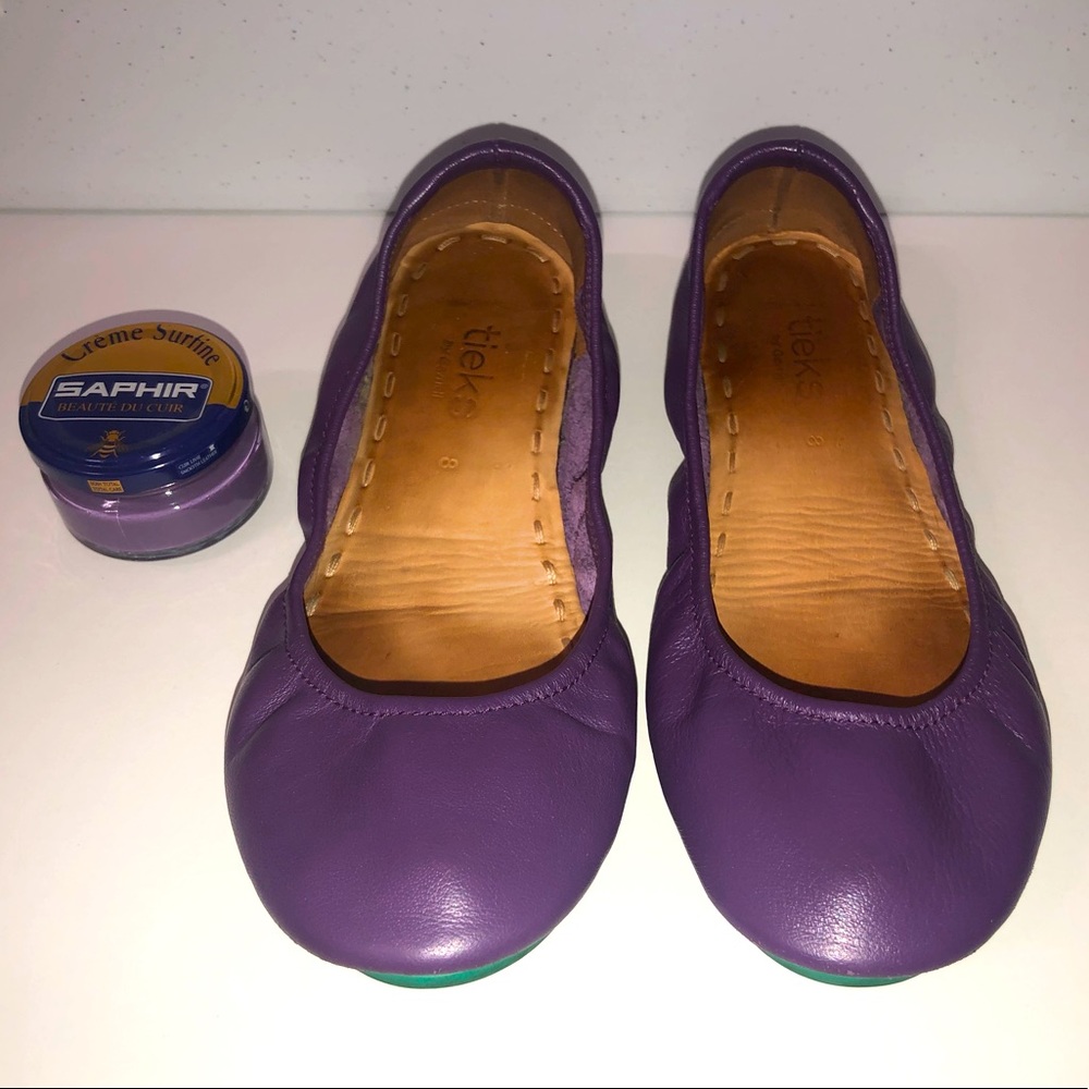 Lilac size 8 Tieks with matching polish